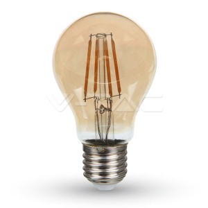 LED Крушка - SAMSUNG ЧИП Filament 4W E27 A60 Amber 2200K 