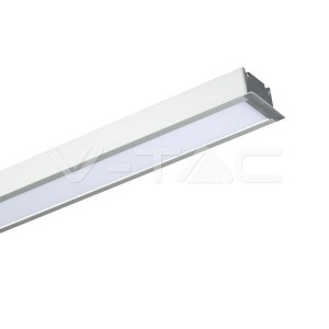 LED Линейно Осветление SAMSUNG ЧИП - 40W За Вграждане Сиво Тяло 6400К 1211x70x35mm