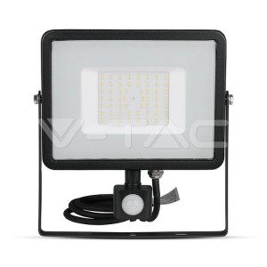 50W LED Прожектор Със Сензор  SAMSUNG ЧИП  Черно Тяло 3000К