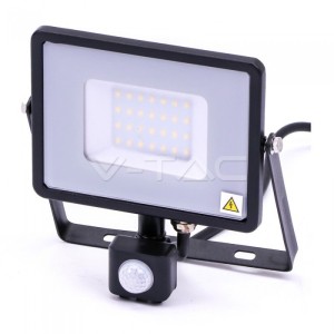30W LED Прожектор Със Сензор  SAMSUNG ЧИП  Черно Тяло 3000К