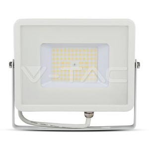 50W LED Прожектор SAMSUNG ЧИП SMD SLIM Бяло Тяло 6400К 120LM/W