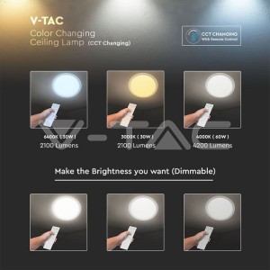 60W LED Плафон С Дистанционно Димиращ Ринг Ф555