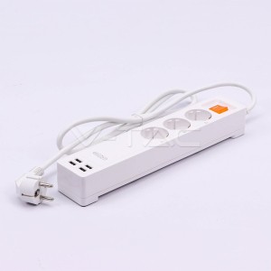 WIFI SMART Троен Разклонител + 4USB EU 