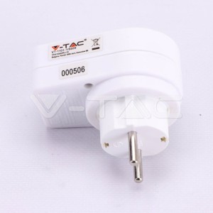 1 Щепсел Адаптер 16А 250V Бял Защита