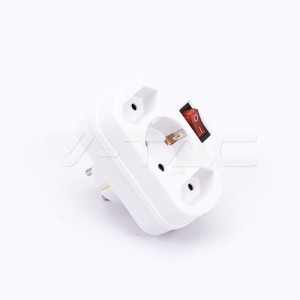 3 Щепсел Разклонител 2X10A + 1X16A 250V + Ключ 