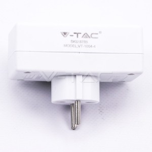 4 Щепсел Разклонител 4Х Мини 10А 250V 