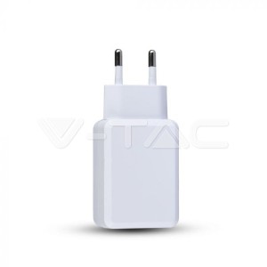 USB QC3.0 Адаптер 2бр Блистер Бял 