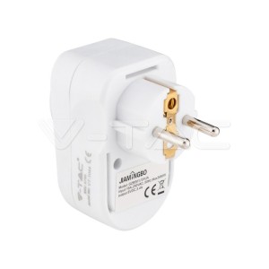 Щепсел Адаптер Шуко С 2ХUSB 5V -2.1A Бял 