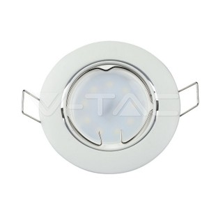 GU10 Корпус Луна Кръг Оринтируема Бяла 