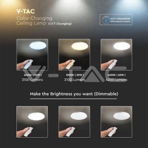 60W LED Плафон С Дистанционно Димиращ Диаманд Ф400
