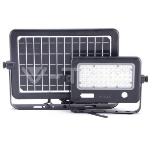 10W LED Соларен Прожектор 2 Части Черно Тяло 4000K PIR Сензор IP65 