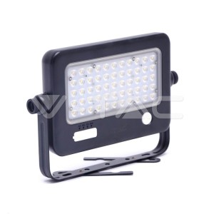 10W LED Соларен Прожектор 2 Части Черно Тяло 4000K PIR Сензор IP65 