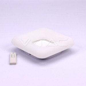 26W Пендел/Плафон Квадрат  3 Цветен D:300*300*80 Димиращ Бял 