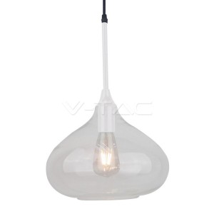 Пендел Стъклен Сфера Modern Бял ф280