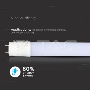LED Пура T8 10W - 60 см Nano Пластик 3000K Без Ротационна 