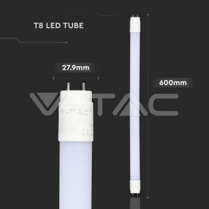 LED Пура T8 10W - 60 см Nano Пластик 3000K Без Ротационна 