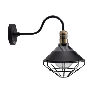 Стенна Лампа GLO E27 IP65 Ф250 Черна 