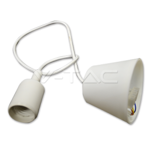 E27 Пендел Бял 