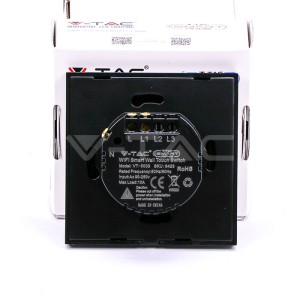 WIFI SMART Touch Ключ Единичен Черен  
