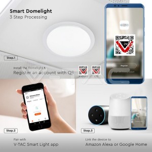 LED Плафониета - 60W SMART Ф450 Звезди Топла + Студена Светлина 