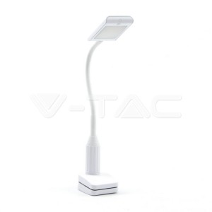 7W LED Настолна Лампа С Щипка Бяла 3000К