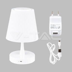 5W LED Настолна Лампа Презареждане Хром Димиране 