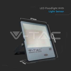 200W LED Прожектор Със Сензор  SAMSUNG ЧИП  Черно Тяло 6500К 120LM/W