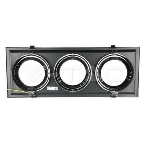 3xAR111 Тяло За Вграждане Релеф Черно Тяло 