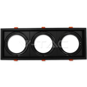 3xAR111 Тяло За Вграждане Черно Тяло 