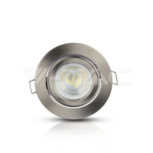 GU10 Корпус Луна Кръг Сатен Никел 