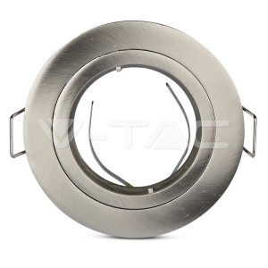 GU10 Корпус Луна Кръг Сатен Никел 
