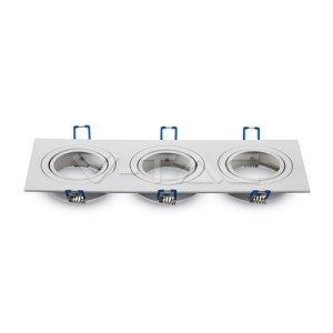 3*GU10 Корпус Луна Квадрат Бяла 