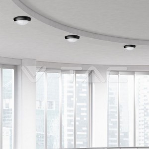 8W Плафониера Овал Черно Тяло 4000К IP66 