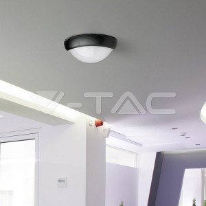 8W Плафониера Овал Черно Тяло 4000К IP66 