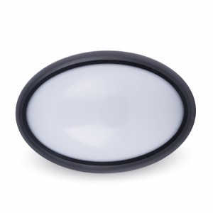 8W Плафониера Овал Черно Тяло 4000К IP66 