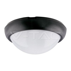 8W Плафониера Кръг Черно Тяло 6400К IP66 