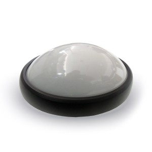 8W Плафониера Кръг Черно Тяло 3000К IP66 