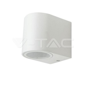 Фасадно Тяло За Стена GU10  Кръг Бяло Тяло  Една Посока IP44