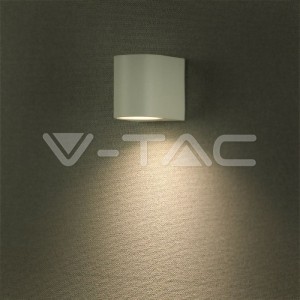 Фасадно Тяло За Стена GU10  Кръг Бяло Тяло  Една Посока IP44
