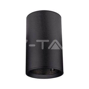GU10 Отливка Външен Монтаж Черна H:100mm  