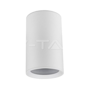 GU10 Отливка Външен Монтаж Бяла H:100mm 