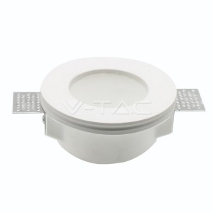 GU10 Гипсова Отливка Мат Стъкло Кръг 