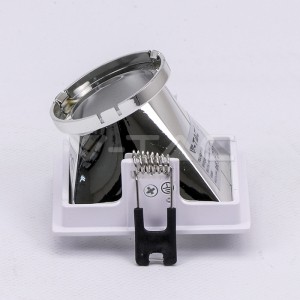 GU10 Отливка Квадрат Бяло+Хром VT-875