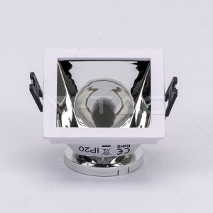 GU10 Отливка Квадрат Бяло+Хром VT-875