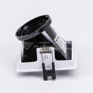 GU10 Отливка Квадрат Бяло+Черно VT-875
