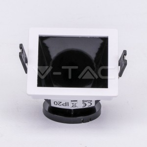 GU10 Отливка Квадрат Бяло+Черно VT-875