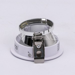 GU10 Отливка Кръг Бяло+Хром VT-874