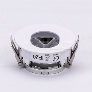 GU10 Отливка Кръг Бяло+Хром VT-874
