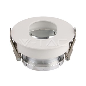 GU10 Отливка Кръг Бяло+Хром VT-874