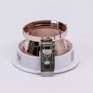 GU10 Отливка Кръг Бяло+Розово Златоно VT-874